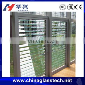 Aluminum Frame Shutter Window with Glass Blinds