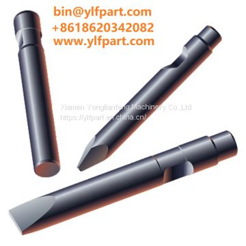 chisel for hydraulic breaker F22 hb20g F27 rock hammer f20 hb15g hb10g blunt tool excavator furukawa breaker parts F19 F12