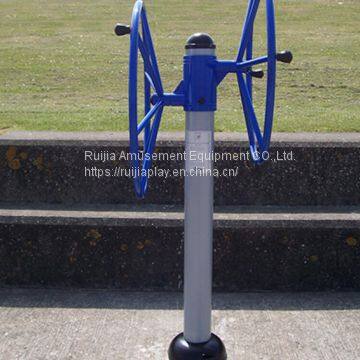 Community Fitness Equipment Double Person Big Wheels Physical Fitness and Arm Trainer Outdoor Fitness Equipment photo-3