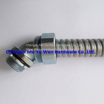 Liquid Tight 45 Degree Metallic Conduit Connectors With Metric Thread
