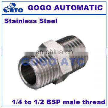 High Quality Quick Coupler 1/4 to 1/2 Male Thread Stainless Steel Hydraulic Fittings uk Stainless Steel Grooved Fittings photo-3