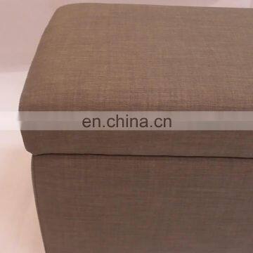 Simple style linen materials living room shoe bench seating with storage space