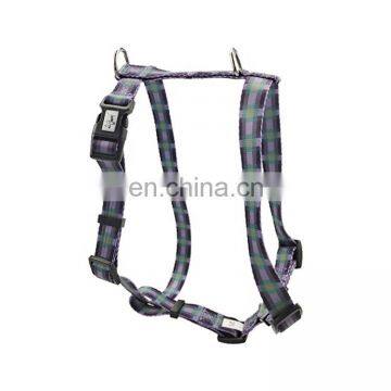 new style fashionable quick release H shape dog harness with two D-ring top