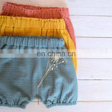 Wholesale Plain Gauze Summer Cotton Baby Toddle Pants Organic Short photo-6