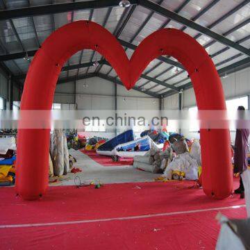Top Quality Inflatable Red Heart Shape Wedding Arch/Inflatable Entrance Archway For Sale photo-2