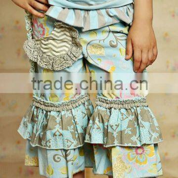 custom dongguan clothing fashion ruffle cotton baby pants/ leggings