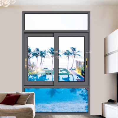 Hot sale china factory fashion high quality Aluminum Glass Window alloy Profile double glazed sliding Windows