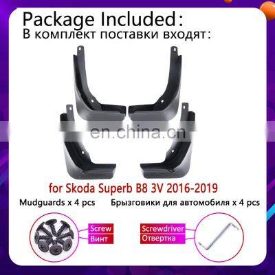 4PCS for Skoda Superb 3 B8 MK3 3V 2016 2017 2018 2019 Mudguards Mudflaps Fender Mud Flap Splash Mud Guards Wheel Car Accessories photo-3