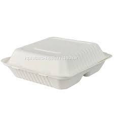 China manufacturer eco friendly food packaging bagasse containers clamshell paper plates