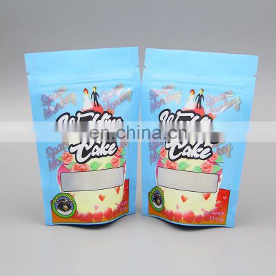 eco friendly biodegradable 420 child zipper mylar bag for cookie