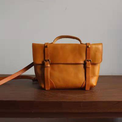 Wholesale Bags 2018 New Original Retro Shoulder Bag Handmade Leather Portable Diagonal Messenger Bag