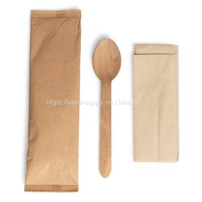 FSC certified wooden spoons for eating wooden eco friendly disposable tableware