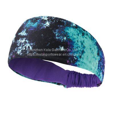 Whole Sales Non Slip Dry Fit Athletic Exercise Running Gym Sweatband Yoga Fitness Hairband Hair Band Head Band Sports Headband photo-2