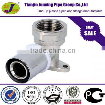 PEX AL PEX Pipe fittings/ press fittings female threaded elbow with plate