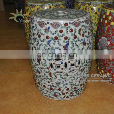 Chinese Ceramic Antique Furniture White Ottoman Or Garden Stools