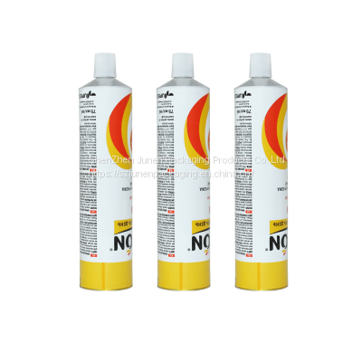 Collapsible aluminum shoe polish Tube