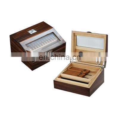 Carbon Fiber Cigars Storage Box Wooden Humidor Cigars Gift Box