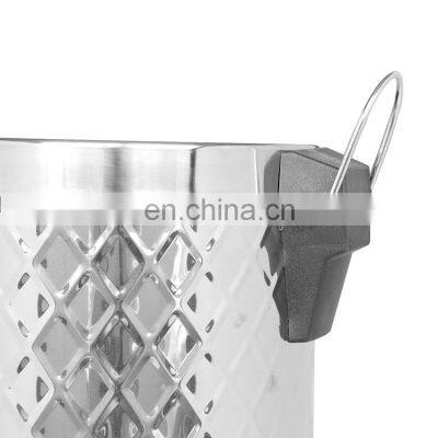 Popular Special Pattern Design Trash Can Embossing Surface Dust_Bin Bathroom Hotel Luxury Household Stainless Stee LTrash Bin photo-3