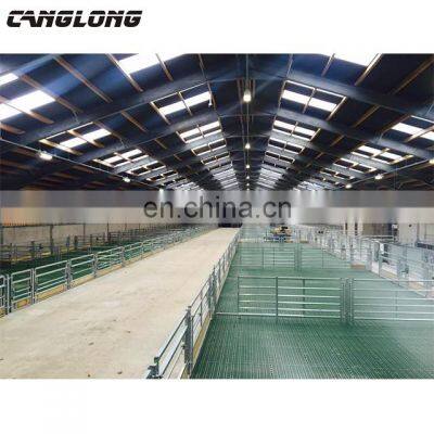 Low cost steel structure prefabricated cow farm house goat farm shed