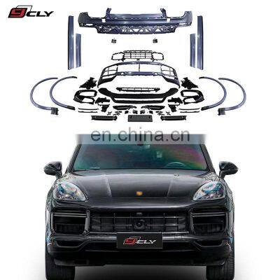 CLY Car Bumpers For Porsche Cayenne 9Y0 Facelift Turbo Front car bumper Grille Door Panel Front Rear Wheel Arches Diffuser