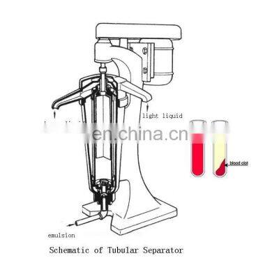 gf125 continuous flow tubular bowl centrifuge for oil water separation