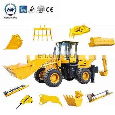 Hengwang HW10-20 China Brand New Farm Tractor Excavator Small Mini Wheel Pump Hydraulic Backhoe Loader