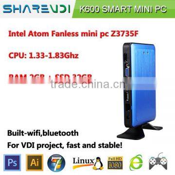 5W mini PC Z3735F quad core CPU support win 8/10 OS