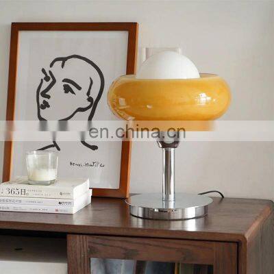 Italian Medieval Design Style Table Lamp Living Room Bedroom Egg Tart Table Light for Indoor