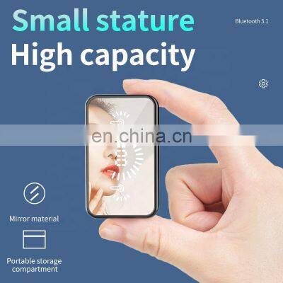 2021 New Mirror H8 TWS Wireless Earbuds Mini Earphone 2000mAh LED Display Headset Earphone Noise Canceling Gaming Headphones photo-5