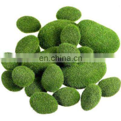 Artificial Moss Rocks Decorative Faux Green Moss Covered Stones