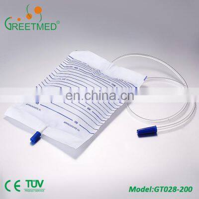 Greetmed Emergency Travel Economic Portable Male Adult Disposable 2000ml Urine Bag With Belt photo-2