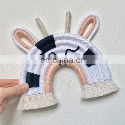 Hot Sale Macrame Rainbow Wall Decor Cow Nursery Decor Boho Kids Room Decoration Vietnam Manufacturer photo-2