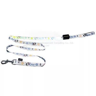 Hot Sale Light Up Dog Leash/ Nylon Rechargeable Led Dog Leash