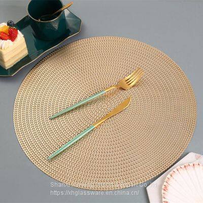 Colorful Table Mat Restaurant Waterproof PVC Place mat Non Slip Dining Room Woven Heat