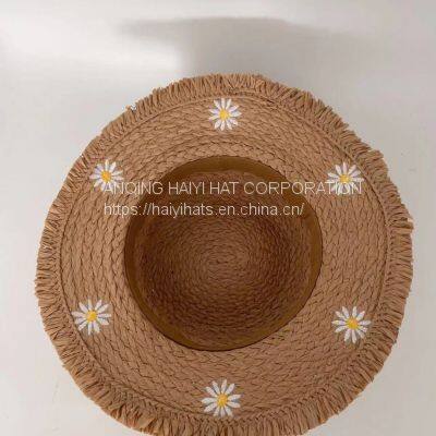 Summer Casual Hat Small Daisy Simple Atmosphere Sun Hat Hand Woven Straw Hat