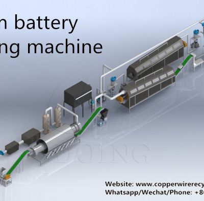 Lithium Ion Battery Recycling Machine For Black Mass And Metal