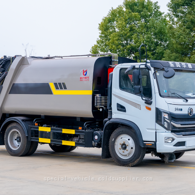 Dongfenghuashen 10-square compression sanitation garbage truck automatic garbage transfer