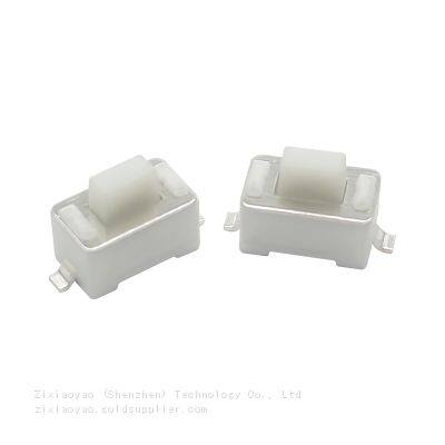 SMT Touch Switch Stainless Steel Spring 3X6X5H 260GF White Two Pin RTMSW-3650-01R photo-2