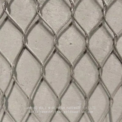 stainless steel Wire Rope Mesh/ Wire Mesh Fence for Ferrule Cable Zoo Mesh Safety Mesh