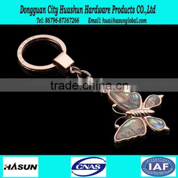 Popular design butterfly shape rhinestone keychain