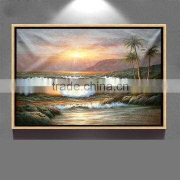fashion home decoration modern hand painted canvas seascape oil painting