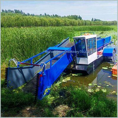 Pond Lake River Cattail Weed Grass Weeder Harvester Floating Cleaning Machine