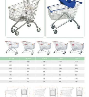 80L Supermarket and Grocery New Type Foldable Shopping Trolley photo-4