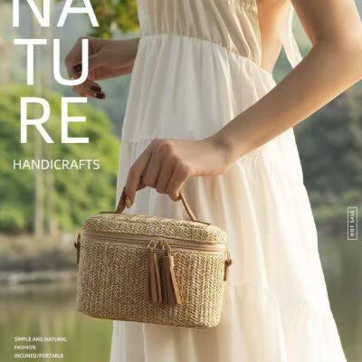 paper straw shoulder bag