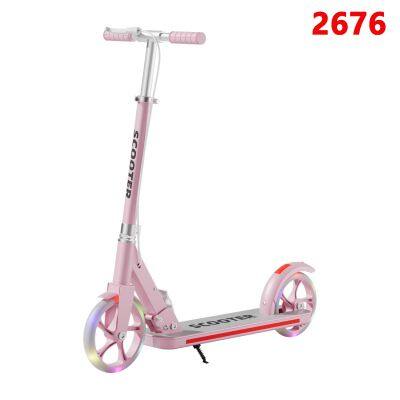 Children's Scooters Children's 3-wheel Music Glowing Folding Toys, Outdoor Sliding Sports, Boys and Girls Kids Kick