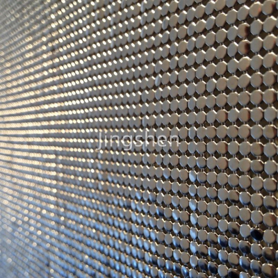 Architectural Metallic Sequin Fabric, Sequined Metallic Mesh Fabric, Suitable for Clothing, Curtains, Tablecloths, Etc. photo-3