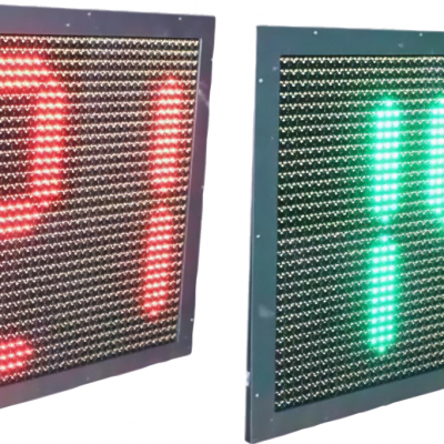 600*600 External Dot Matrix Countdown P16 Plug-in Module Traffic Signal Controller Countdown Display Screen