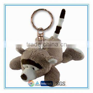 Lovely raccoon 4" mini plush keychain toys