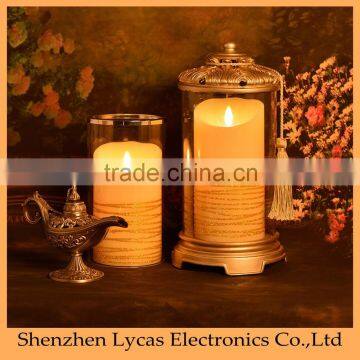 Flameless Ivory Pillar Candles with Timer