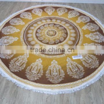 Round Beach Towel Mandala Boho Throw Tassel Cotton Printed Towels indian round towels